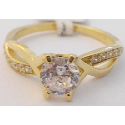 Klenoty Budín Krásný zásnubní zlatý prsten se zirkonem 4515066