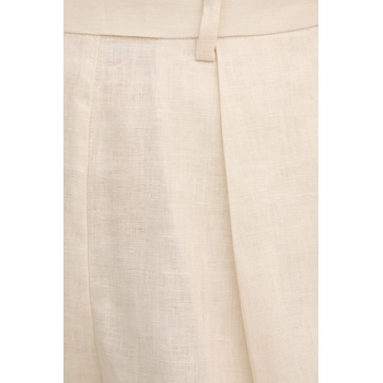Silvian Heach елегантен къс панталон женски ленен POSANE (GPP26186SH)