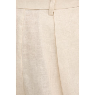 Silvian Heach елегантен къс панталон женски ленен POSANE (GPP26186SH)