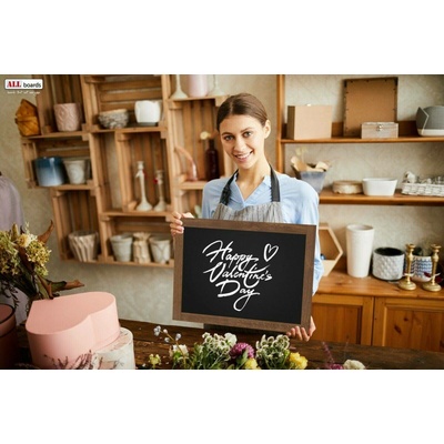 Allboards TB1510 tabule černá křídová v dřevěném rámu 150 x 100 cm