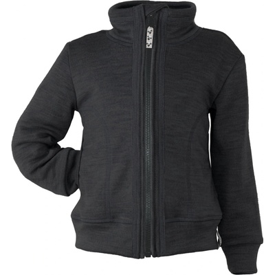 Crawler Merino mikina na zip se stojáčkem a kapsami dětská Grafitová