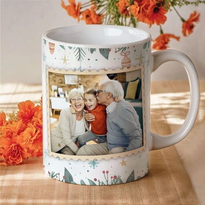 Art gift Коледна чаша - За най-добрия дядо с име