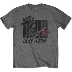 Bob Marley Catch A Fire World Tour Тениска с къс ръкав Charcoal Grey M (BMATS26MC02)
