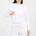 Brave Soul Суичър Brave Soul Cropped Zip Through Hoodie with Pockets - White