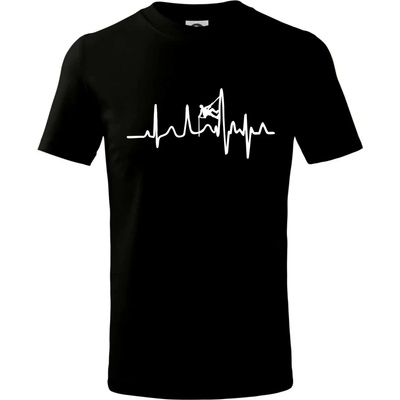 EKG horolezec tričko detské čierna