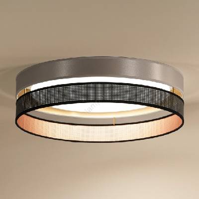 Duolla Duolla-LED Плафониера ROLLER DUO SH. LED/24W/230V Ø 45 см сребрист/черен (DU604192)