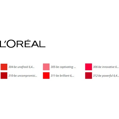L'Oréal Paris Tekutá lesklá rúž Signature Brilliant High Shine Colour Lip Ink 312 Be Powerful 6,4 ml
