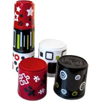 Miniland Игрален комплект Miniland - Първи възприятия, Кула от 6 кофички (97311)