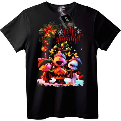 NOONEBRAND Тениска Peanuts Коледа - 2XL, White