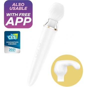 Image 1 of Satisfyer Бял масажор с APP Satisfyer Double Wand-er