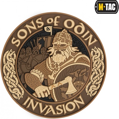 Nášivka M-Tac Sons of Odin 3D - hnedá-desert