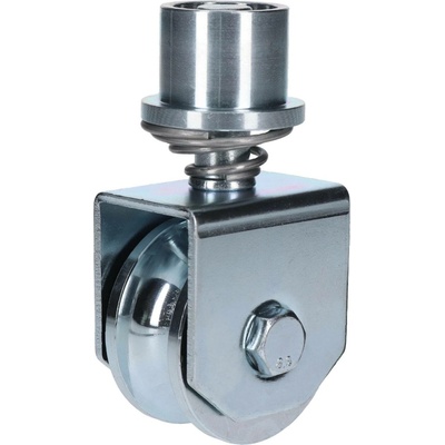 Pojezdové otočné kolečko ø58mm s pružinou, U drážka ø20 mm pro kolejnicové obloukové brány