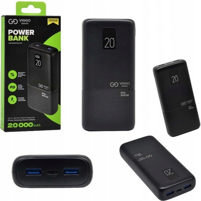 Viggo Design 20000 mAh čierna