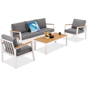 Garden Point Алуминиев комплект Zakintos Coffee 5 бял Garden Point (GAP1470-COF5)