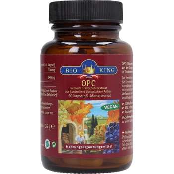 BioKing Био екстракт от гроздови семки opc Премиум - 60 капсули