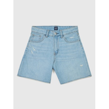 Gap detské džínsové šortky Mid Rise drawstring Modrá