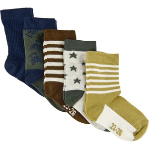 Minymo Детски спортни чорапи Minymo Kid's Sock with Pattern 5-Pack Sports socks - Thrush - размер 15-18 (EU) (207-0518-0311)