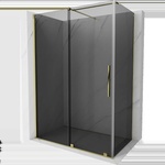Mexen Velar плъзгаща се душ кабина 140 x 85 см, графит, злато - 871-140-085-41-50 (871-140-085-41-50)