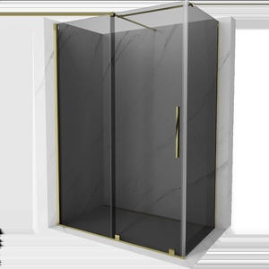 Mexen Velar плъзгаща се душ кабина 140 x 85 см, графит, злато - 871-140-085-41-50 (871-140-085-41-50)