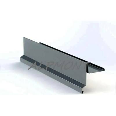 Závětrná lišta klasik r.š.250mm s okapnicí Al Hliník 0.7mm lakovaný RAL 7037 prachová šedá STORM dl.2m