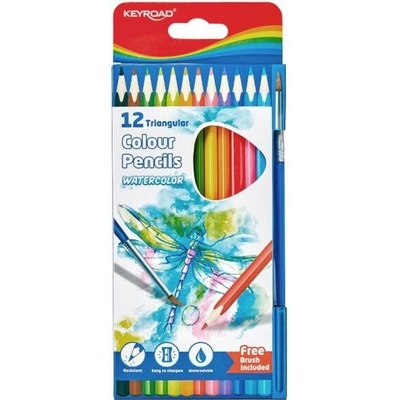 Keyroad farbičky akvarel so štetcom 12 farieb KR971872