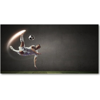 Foto obraz sklo tvrzené futbalista 100x50 cm