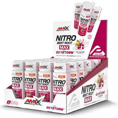 Amix Performance Nitro Beet Root MAX with Oxystorm Sweet Berry 20 x 60 ml