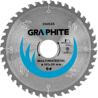 Graphite kotouč pilový 165 x 30 mm-40z vidiový 55H545