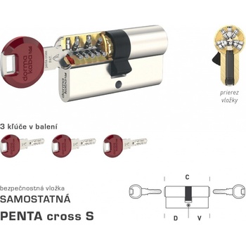 MP-KOVANIA DK - PENTA cross S NIM - nikel matný