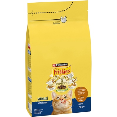 Friskies Sterilized Cat s morčacím kuracím a zeleninou 3 x 1,5 kg