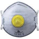Delta Plus Респиратор delta m1200vw / ffp2, с клапан, защита от органични пари, 10 броя в опаковка - сив (m1200vwc)