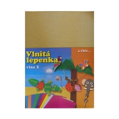 Lepenka E-Welle 260g 34,5 x 24,5cm rovná-zlatá 10 listů