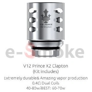 SMOK V12 Prince X2 žhaviaca hlava Clapton 0,4ohm