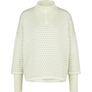 Stoic Дамски вълнен пуловер Stoic Women's Heavy MerinoKnit MMXX. Norbotten Half Zip Merino jumper - Birch White / Fog Grey (904-4791-0112)