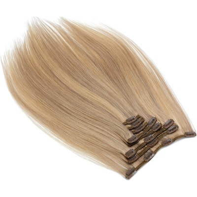 Clip in vlasy k prodloužení 50cm 100% lidské REMY přírodní/světlejší blond