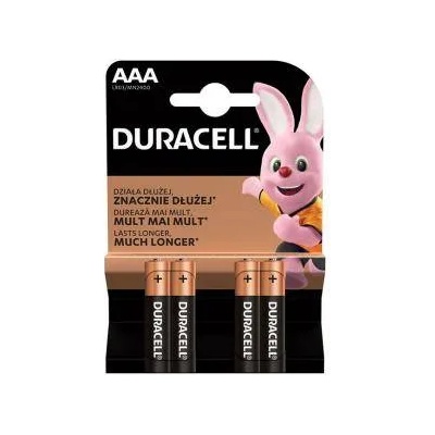 Duracell Алкални батерии DURACELL Basic - AAA, 4 броя в опаковка, 1011003015