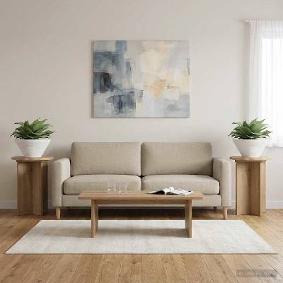 vidaXL Стойка за растения 2 бр. Дъб артизан Ø29, 5 x 40 см (899743)