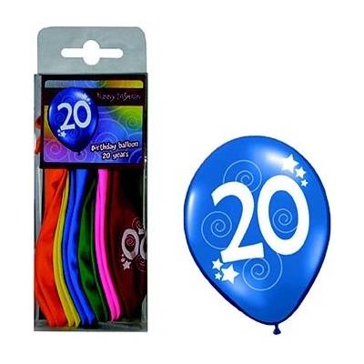 Balónky s číslem 20 barevné