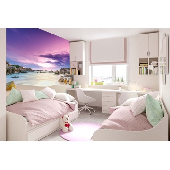 DIMEX ART Самозалепваща се флизелинова фототапета здрач на плажа 375 x 250 см