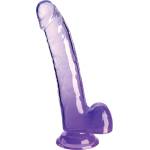 Pipedream King Cock Clear Cock with Balls 9" Purple