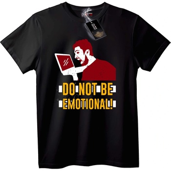 NOONEBRAND Тениска Не Бъди Емоционален - 2XL, White