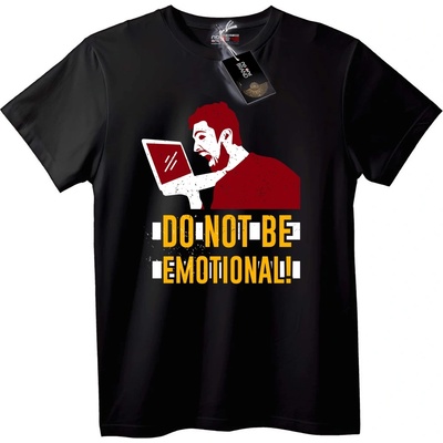 NOONEBRAND Тениска Не Бъди Емоционален - 2XL, White