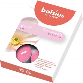Bolsius 6 бр. чаени свещи Bolsius с аромат на магнолия (TRU-PB15-04-MAG-TS)