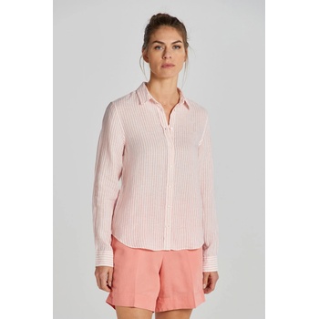 Gant reg linen stripe shirt ružová