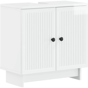 vidaXL Шкаф за мивка в баня EDE Бял гланц 59, 5 x 31, 5 x 59 см (895909)