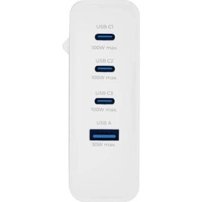 Prio Зарядно с USB-A/USB-C x3, Prio GaN PD PPS Charger 100W, Бял (PWC-1311)