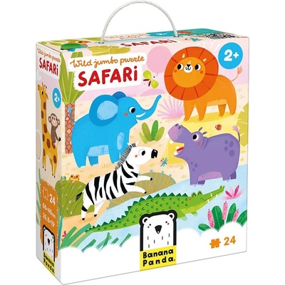 BANANA PANDA Детски пъзел Banana Panda от 24 части - Диво сафари (49348)