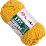 YARNART Jeans Bamboo 107 Dark Yellow Плетива прежда (Jeans Bamboo 107)