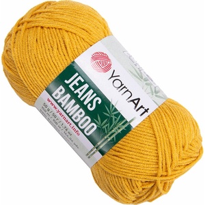 YARNART Jeans Bamboo 107 Dark Yellow Плетива прежда (Jeans Bamboo 107)