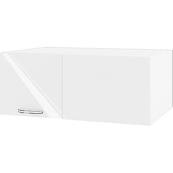 ИРИМ Горен ъглов кухненски шкаф Сити БФ-Бяло гланц-05-113 90 см